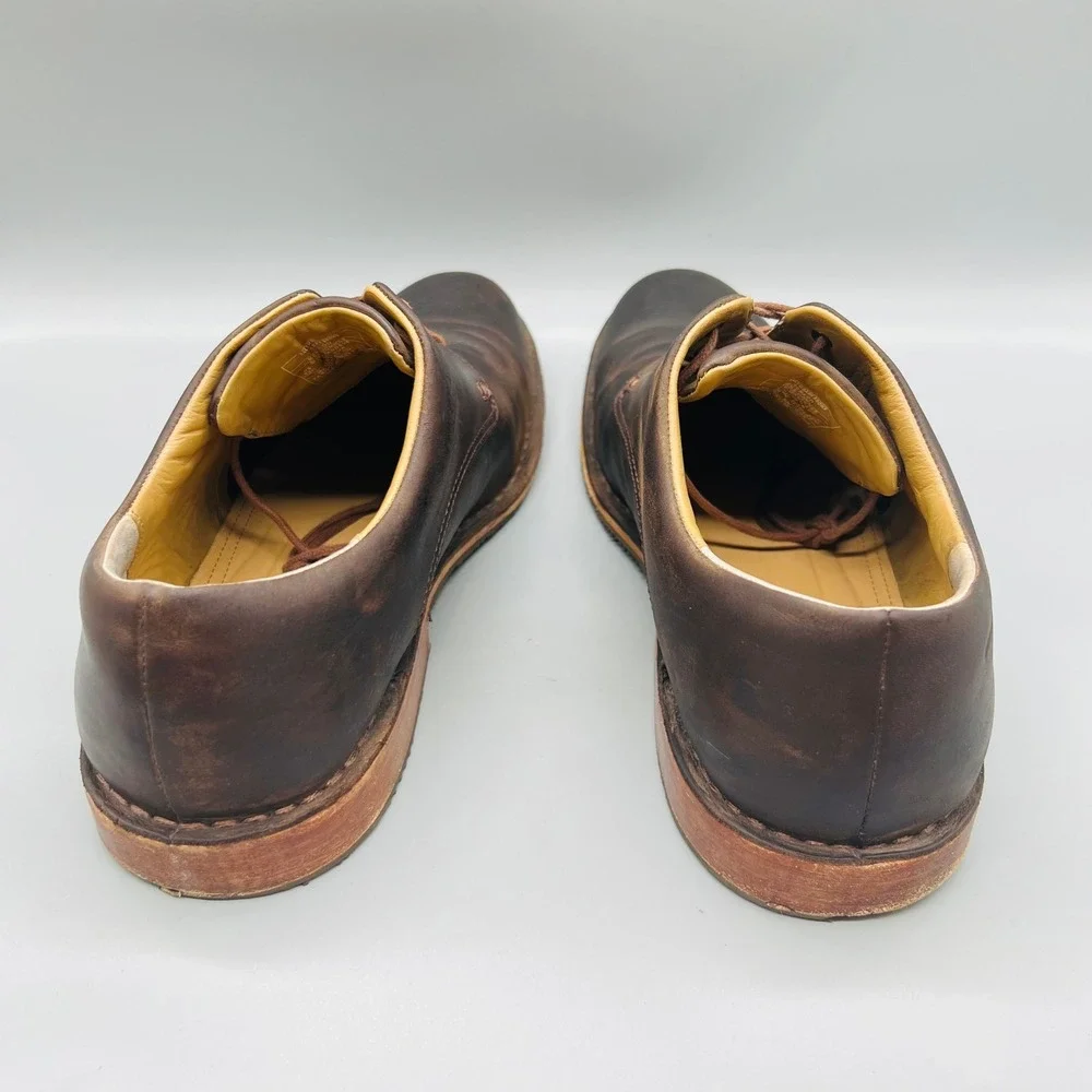 Sebago Shoes Mens 12 Dark Brown Leather Salem Derby Oxford Vibram Handcrafted
